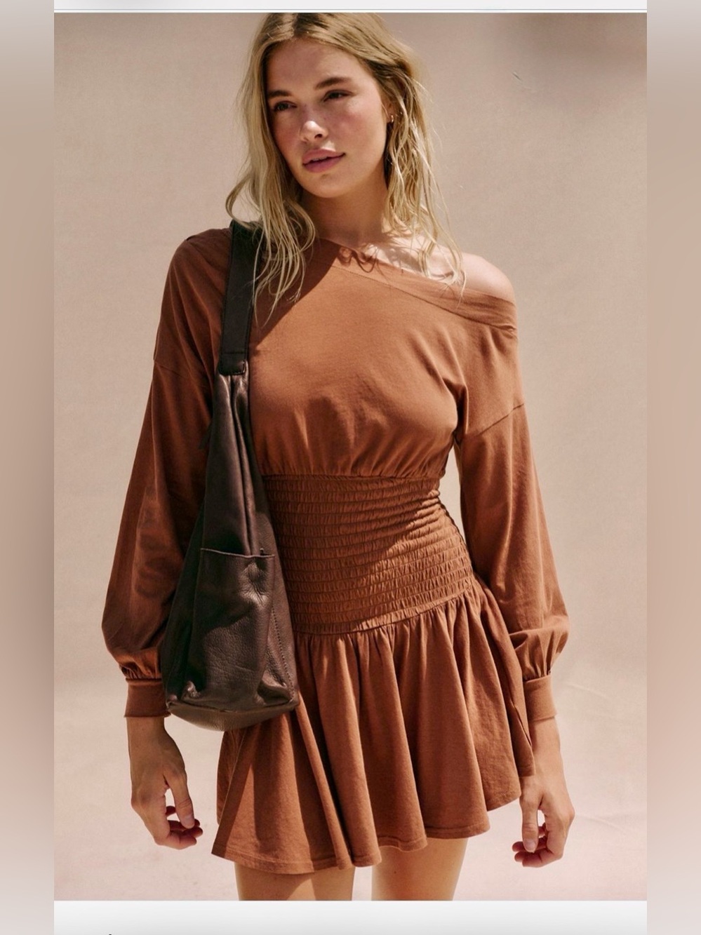 Free People Scorching Hot Long Sleeve Mini Dress